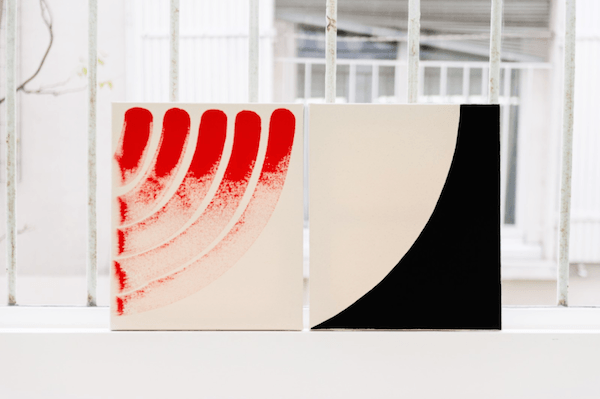 Elvire Bonduelle, Vue de l'exposition The Rotating Painting Show, Courtesy Galerie Laurent Mueller 2015