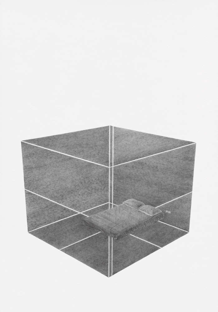 Complexes de Décubitus (étude), 2013. Crayon sur papier, 8 dessins de 84,1 x 59,4 cm. Crédits Thomas Tudoux