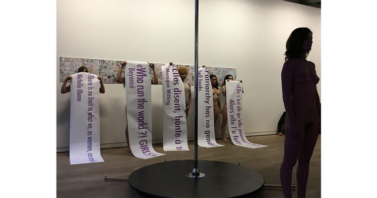 Sarah Trouche, I can not be silent – A feminist vertical strike, Fondation d’entreprise Ricard Paris [VIDÉO]