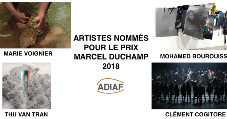 ARTISTES NOMMÉS AU PRIX MARCEL DUCHAMP 2018 : MOHAMED BOUROUISSA, CLÉMENT COGITORE, MARIE VOIGNIER ET THU VAN TRAN