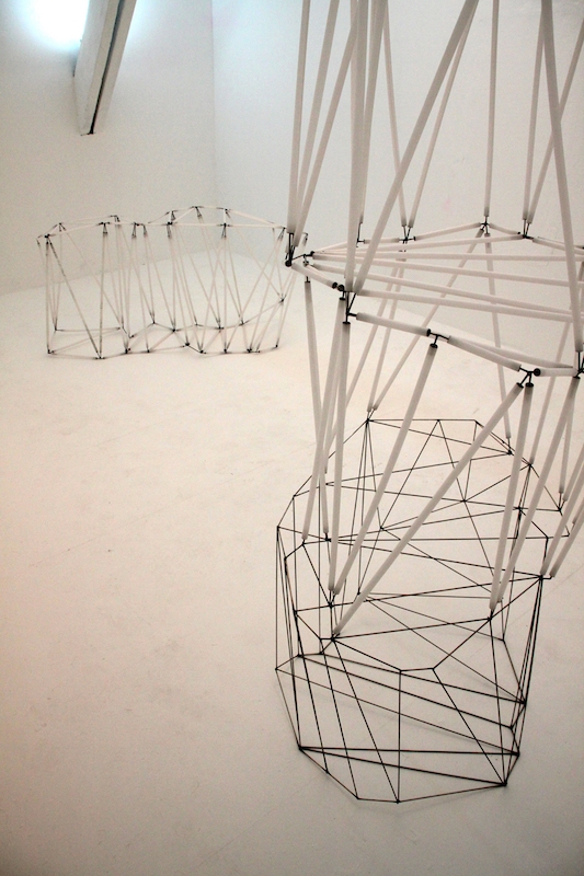 vue de l'exposition personnelle de Simon Thiou, Géométries cristallines, à Mutatio, Artist-Run Space, Nantes.