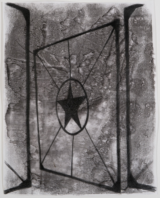 Jean-Luc Verna, « Portail », fards sur papier Canson, 71,1 × 60,2 cm, 2013. Courtesy Air de Paris