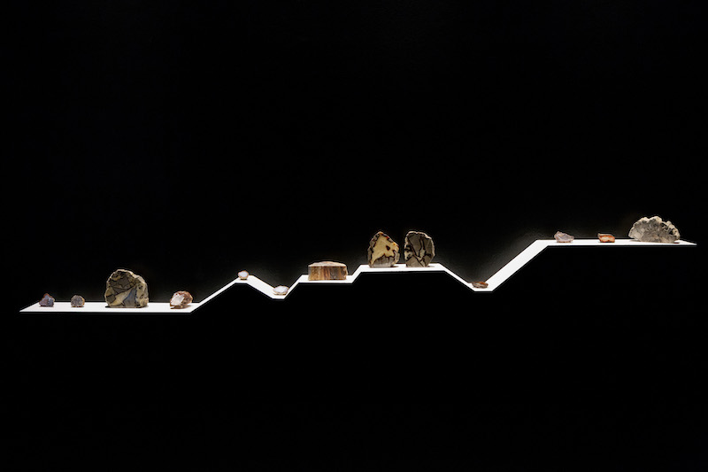 Vue d'exposition En fuyant, ils cherchent une arme 3/3 : des horizons et le départ – Maison Populaire Montreuil - Photo Julien Lombardi 