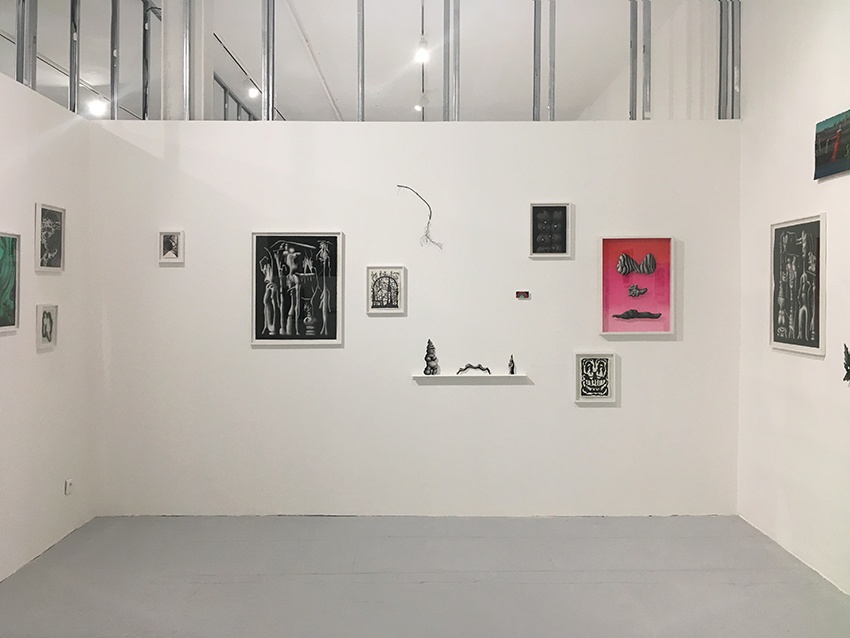 Chloé Poizat lauréate du Prix indépendant Point contemporain Vue du stand de la galerie 22,48M2 à PARÉIDOLIE