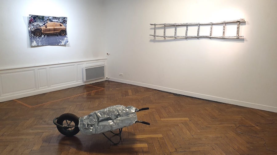 Vue exposition personnelle Ebrèchement pORsche de Benoît Travers à L’Ecole d’art du Choletais, Cholet jusqu’au 19 octobre 2019