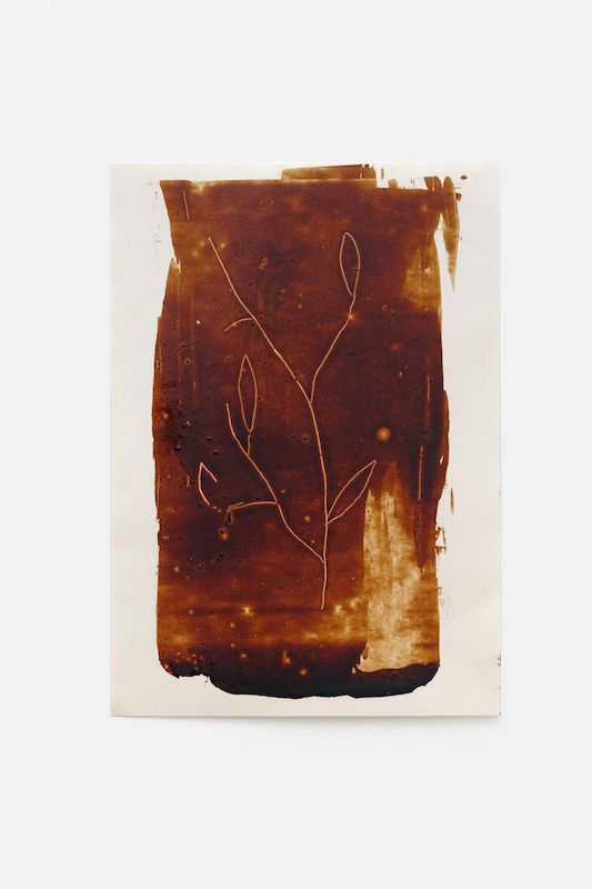 Martin Belou, Carte à gratter, 2020, paper, pine tar, 21x14,5 cm, unique