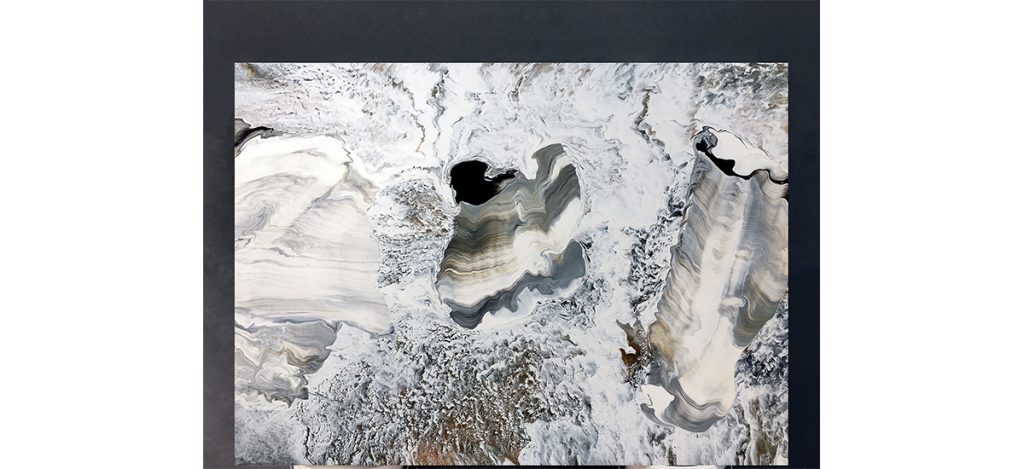 Silvère Jarrosson, Impression 10, 2019. Acrylique et élastomère sur toile de lin