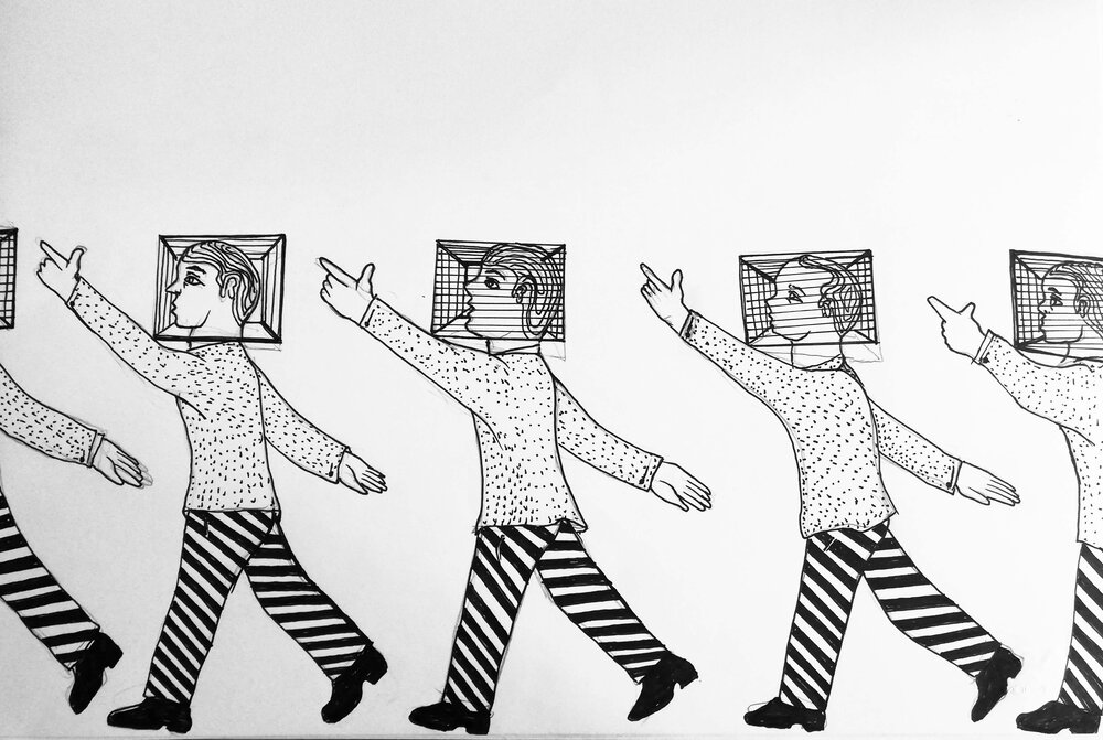 Jhafis Quintero, Sin título, 2019. Encre et crayon sur papier, 33 x 48,5 cm