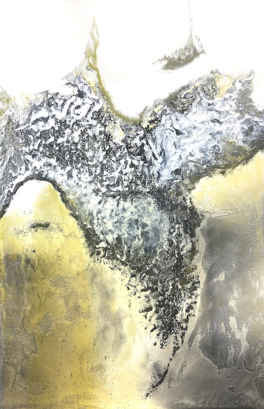 Silvère Jarrosson, Etude de texture, 2021. Technique mixte sur toile de lin 54x81 cm