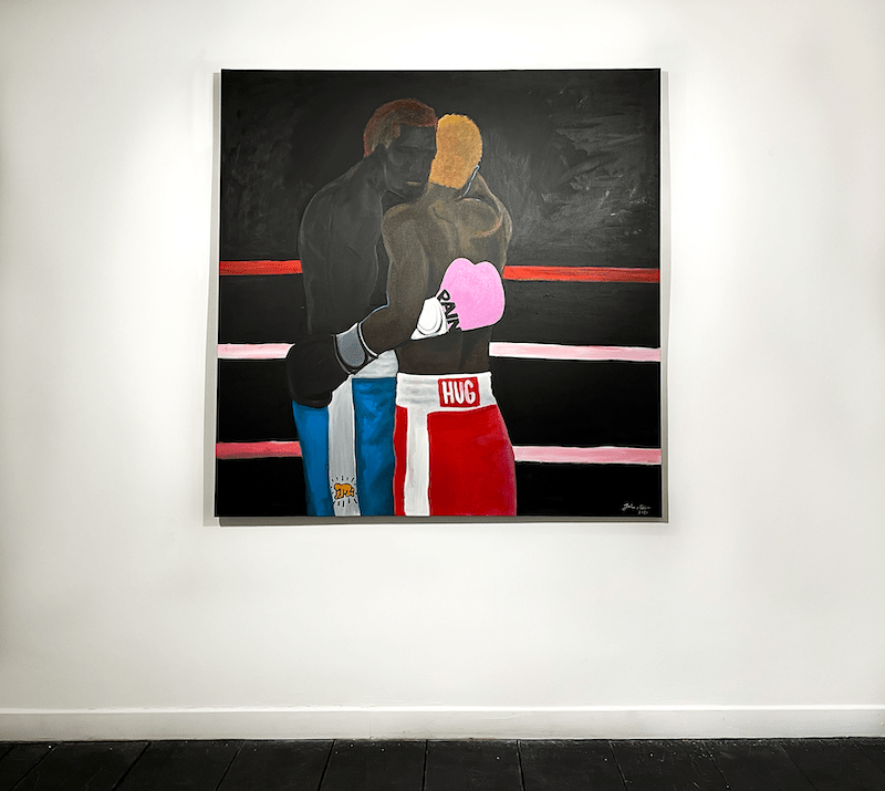Vue d'exposition Figures of power, une exposition conjointe de John Madu et Ousmane Niang Jusqu'au 14 août 2021, Galerie Afikaris Paris