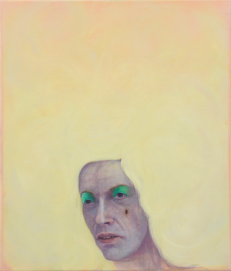 Gauthier Hubert, Portrait de Aline Monreau, 2018, Oil on canvas, 70 x 60 cm - courtesy artiste et Irène Laub Gallery (collection privée)