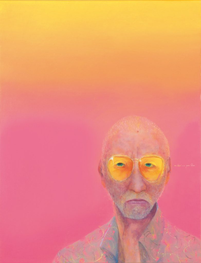 Gauthier Hubert, Portrait d'un blond aux yeux bleus, 2020, Oil on canvas, 70 x 54 cm - courtesy artiste et Irène Laub Gallery (collection privée)