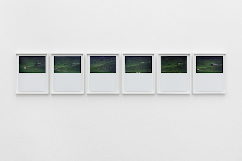 Daniel Gustav Cramer,Tales 63 (Chräzerenwald, Appenzell, Switzerland, November 2013), 2014 6 impressions C-prints encadrées 25 x 20 cm chaque
