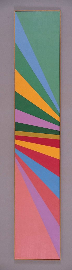 Verena Loewensberg (1912-1986) Sans titre, 1966 huile sur toile 225 x 41 cm coll. particulière