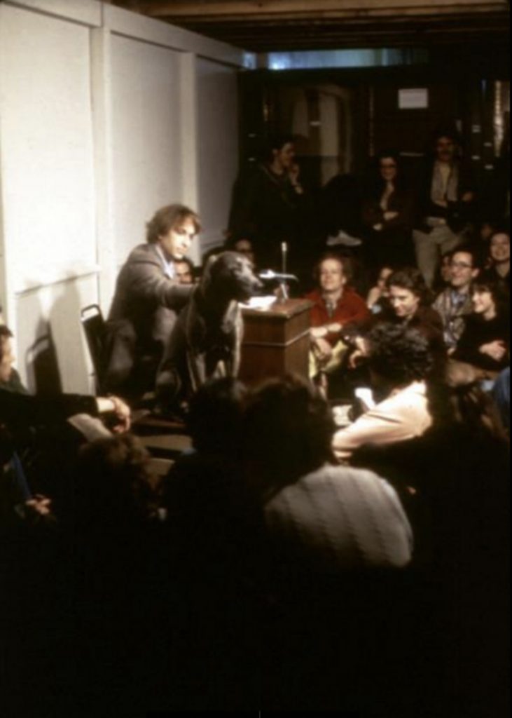 William Wegman Artist Reading with Man Ray, 1977
