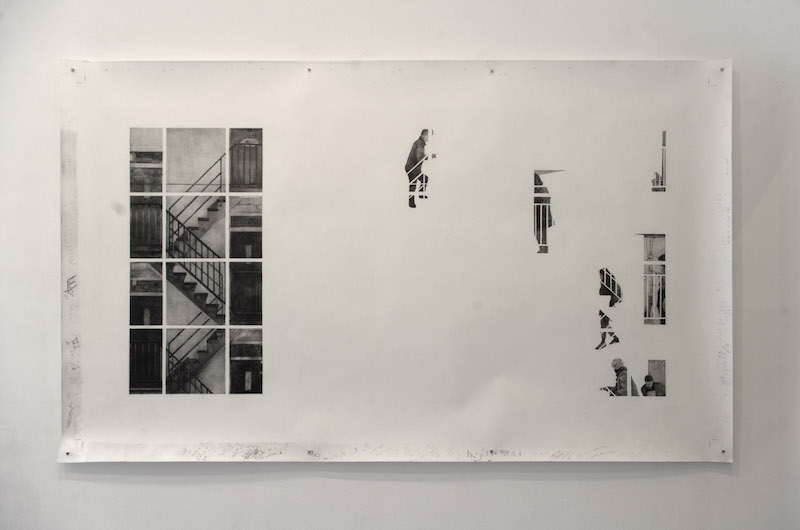 Axel Roy, Space A User’s Manual, 2019. Graphite sur papier, 150x90 cm. Courtesy artiste et H gallery Paris