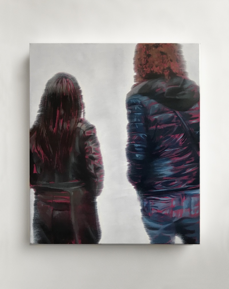 Axel Roy, Tensions 02, 2021. Acrylique et huile sur toile, 50 x 60 cm. Courtesy artiste et H gallery Paris