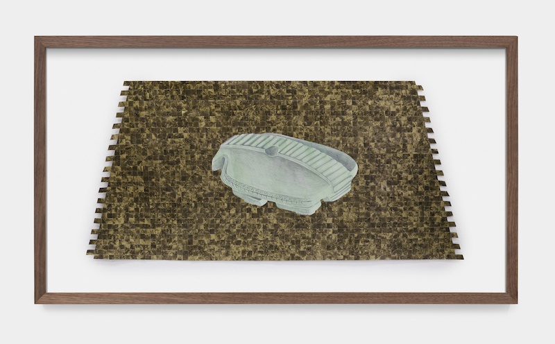 Marion Verboom, Artéfact, 2015 - Aquarelle, graphite sur papier, 80 x 50 cm
