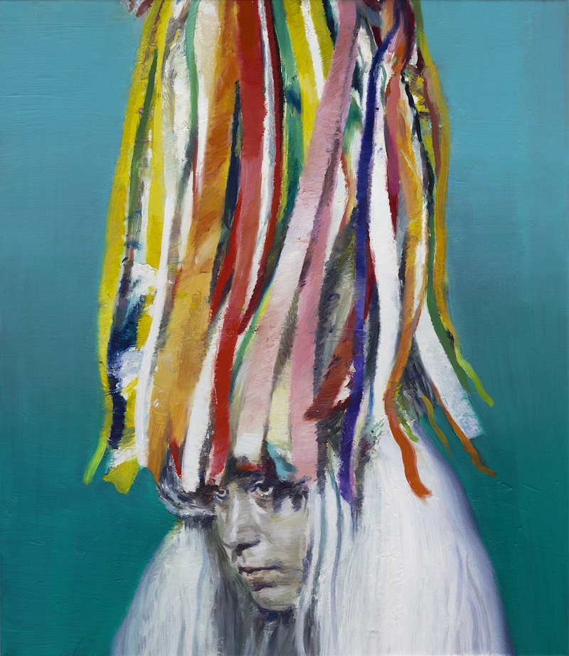 Remus Grecu, Wizard, 2020. Huile sur toile, 45 x 40 cm