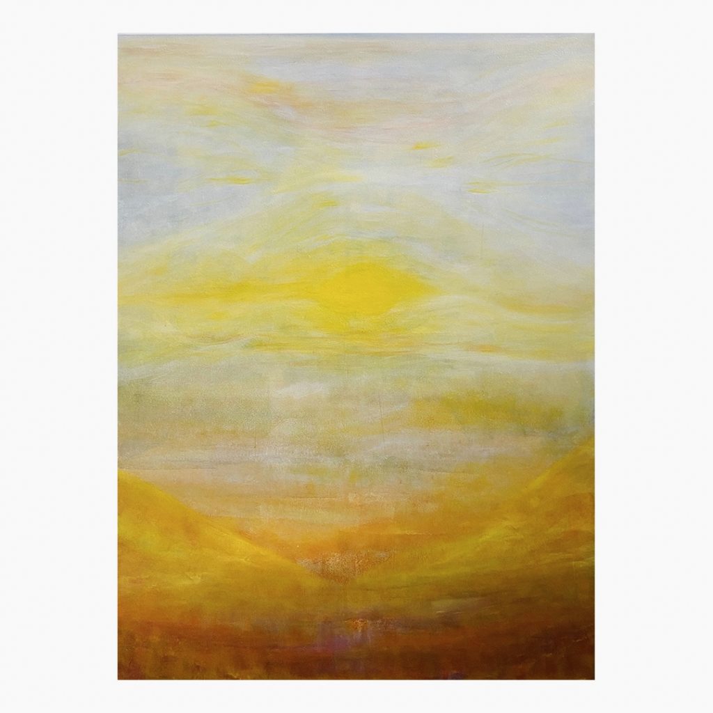 Mathias Bensimon, Brume Solaire, 2023, peinture à l'huile sur toile, 200x140cm