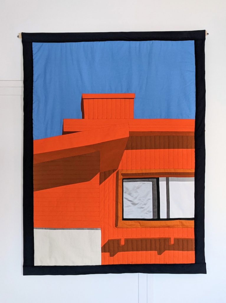 Martinet & Texereau, Maison orange, 2021. Tissus, 135 x105 cm © Martinet & Texereau