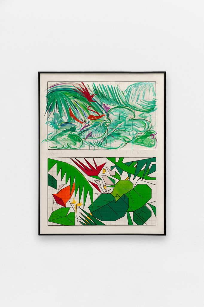 Tropicale,
Aldo Mondino, 1964, Oil on masonite, 
180 x 140 x 3 cm