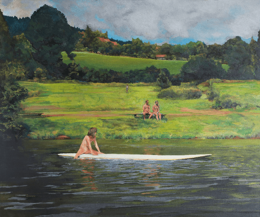 Marius Pons de Vincent, La planche, huile sur toile, 150 x180 cm, 2015