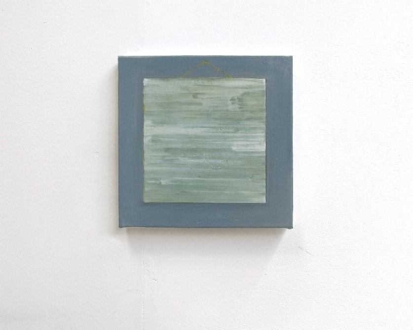 Benoît Blanchard, Petit miroir embué, 30 x 30 cm, huile sur toile, 2018