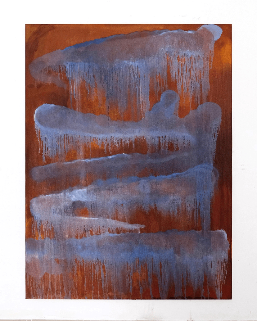 Benoît Blanchard, Un an (juin-juin), huile sur toile, 160 x 120 cm, 2023