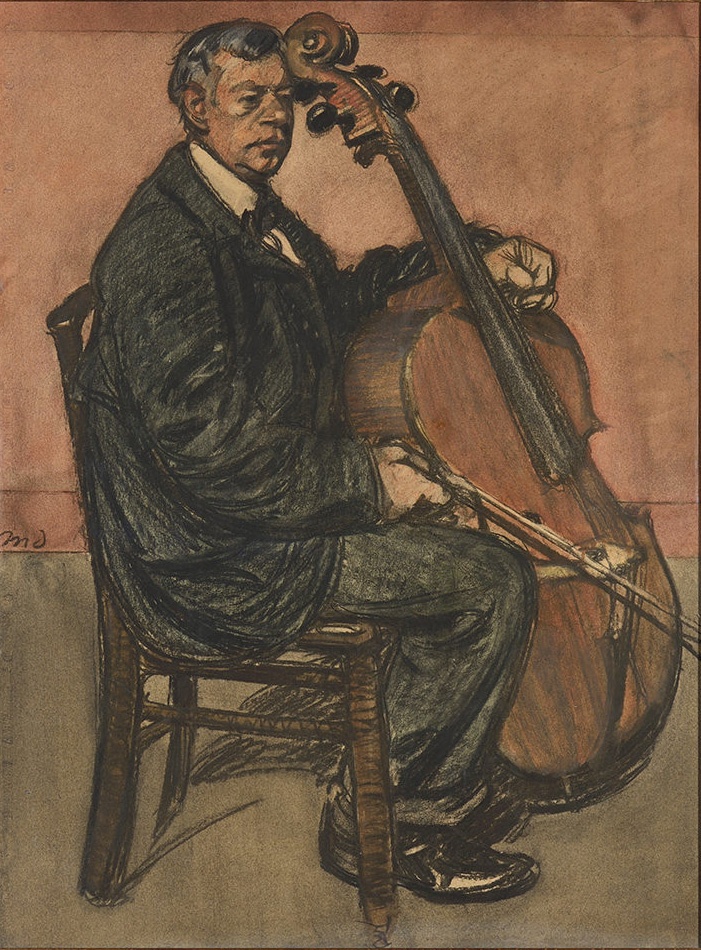 Maxime Dethomas - Le violoncelliste (1904) 72x63cm, Exposition : Salon d’Automne, Paris, 1904