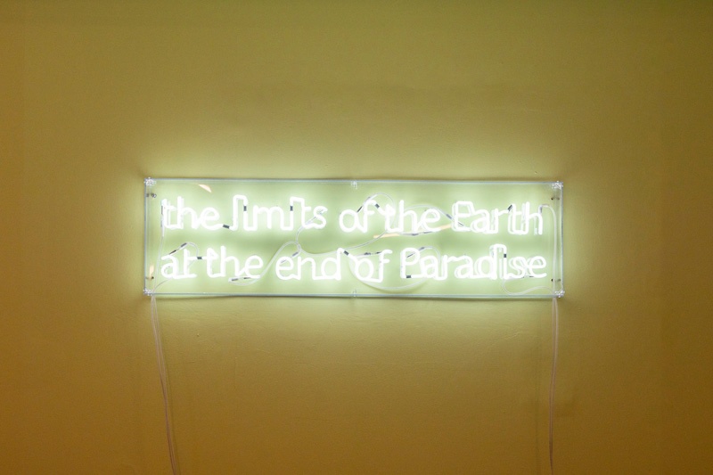 Léo Fourdrinier
« The limits of the Earth, at the end of Paradise »
2023
neon, plexiglas
144 x 60 x 10 cm
production HATCH