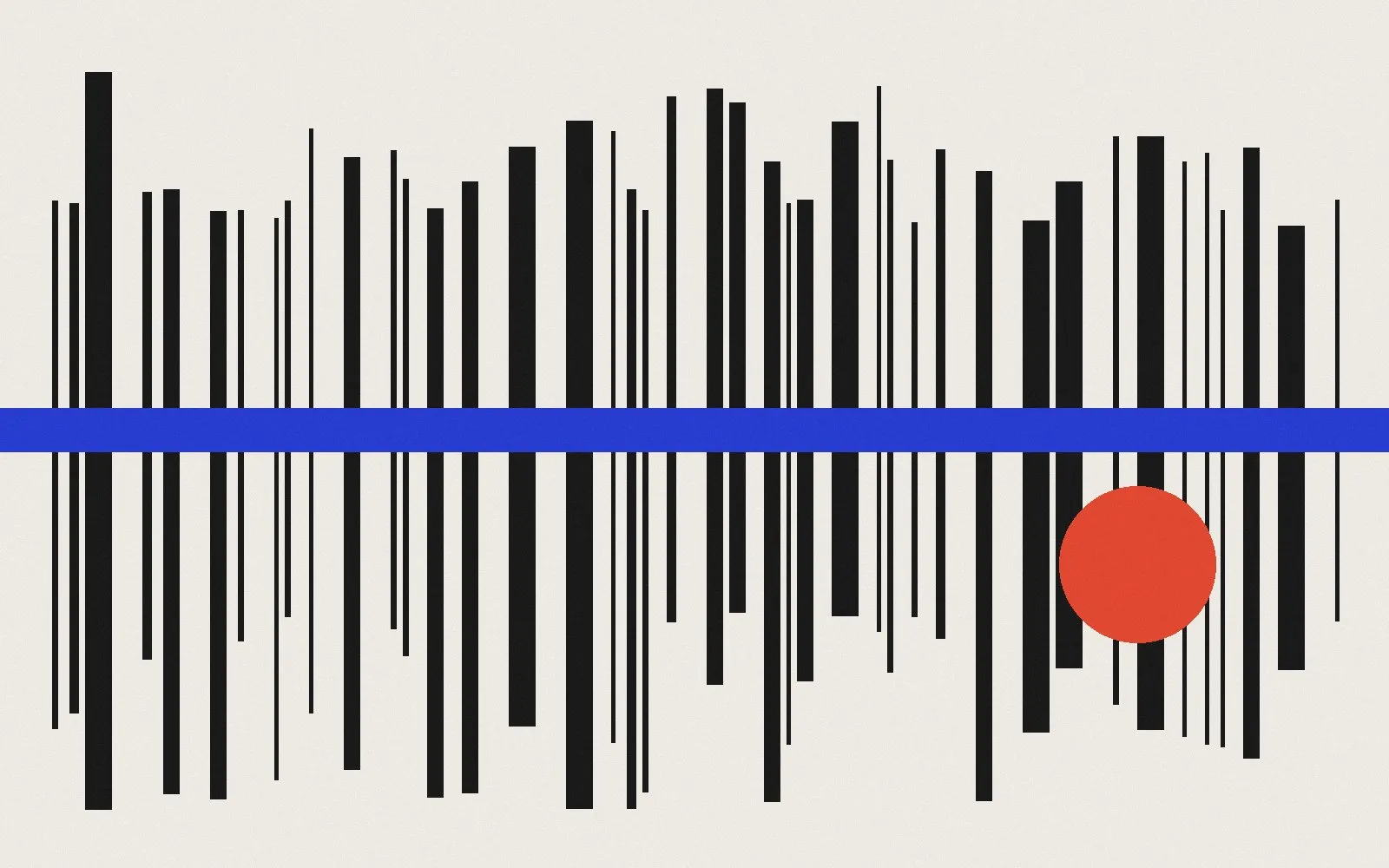 Pola garis ritmis berwarna gelap dan terang
