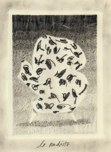 Nicolas Nicolini, Le nudiste, 2016. Crayon sur papier, 24x18cm