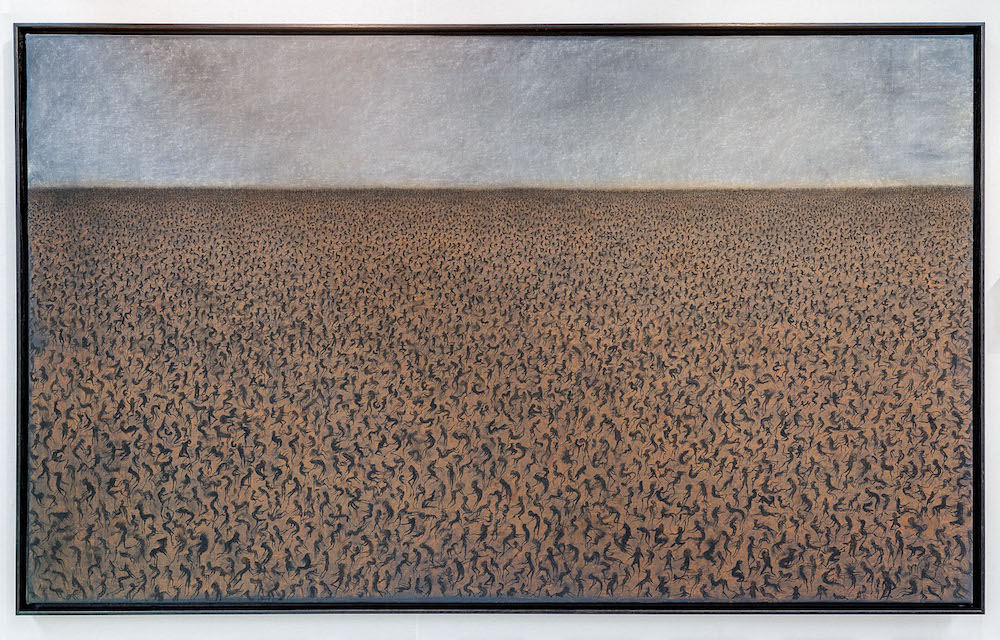 Peybak, Eclat, N°11830, 2017. Encre et thé sur carton, 70 x 92,2cm. Courtesy Galerie-Georges-Philippe et Nathalie Vallois.