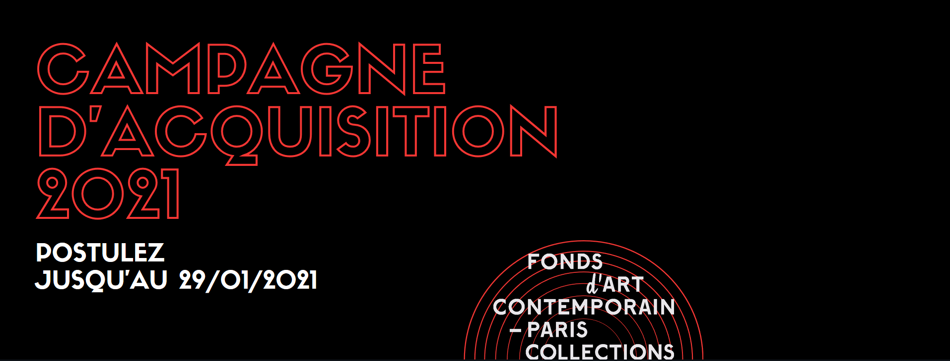CAMPAGNE D’ACQUISITION 2021 DU FONDS D’ART CONTEMPORAIN – PARIS COLLECTIONS