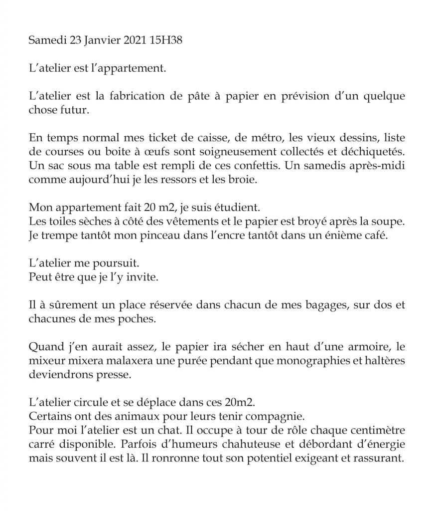 maya thinon texte d atelier d appart