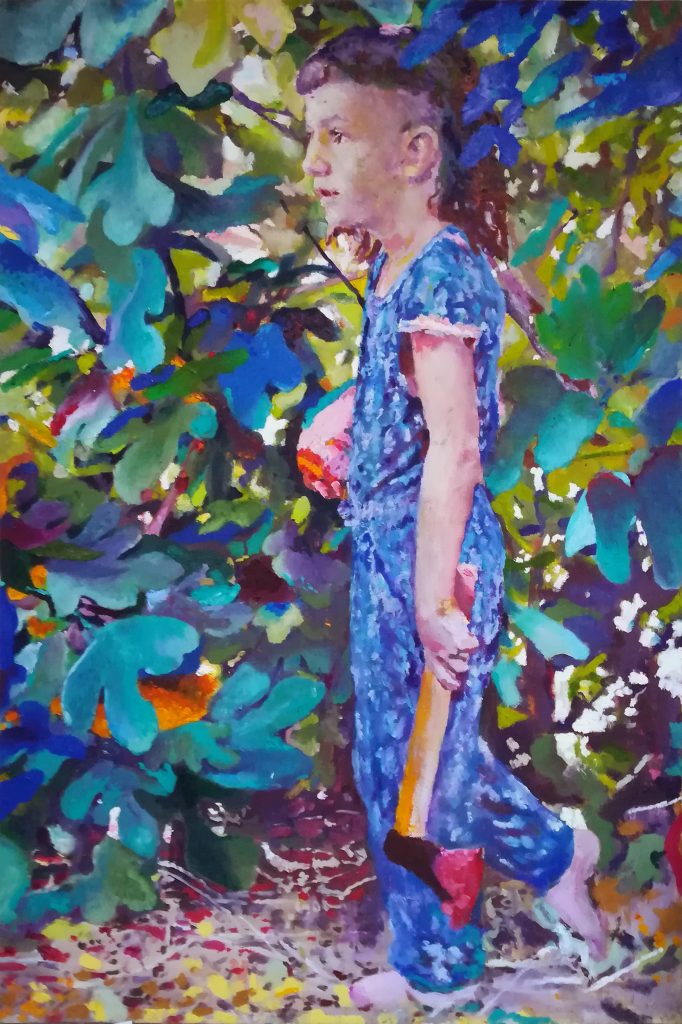 Frédéric Coché, Judith et Holopherne, 2021, huile sur toile, 115 x 72 cm