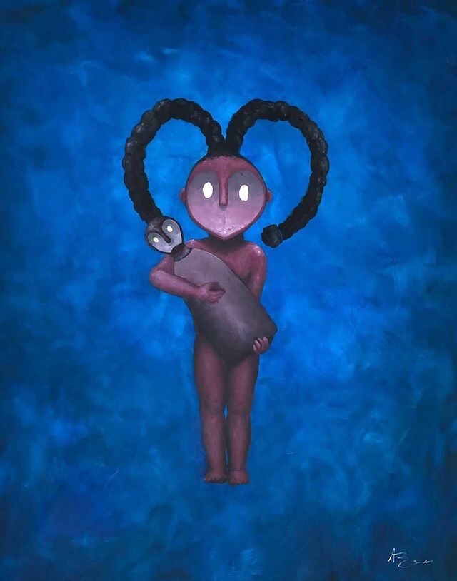 Charles Bourdette, Ñingone, 2020 150x120 cm Acrylique sur toile
