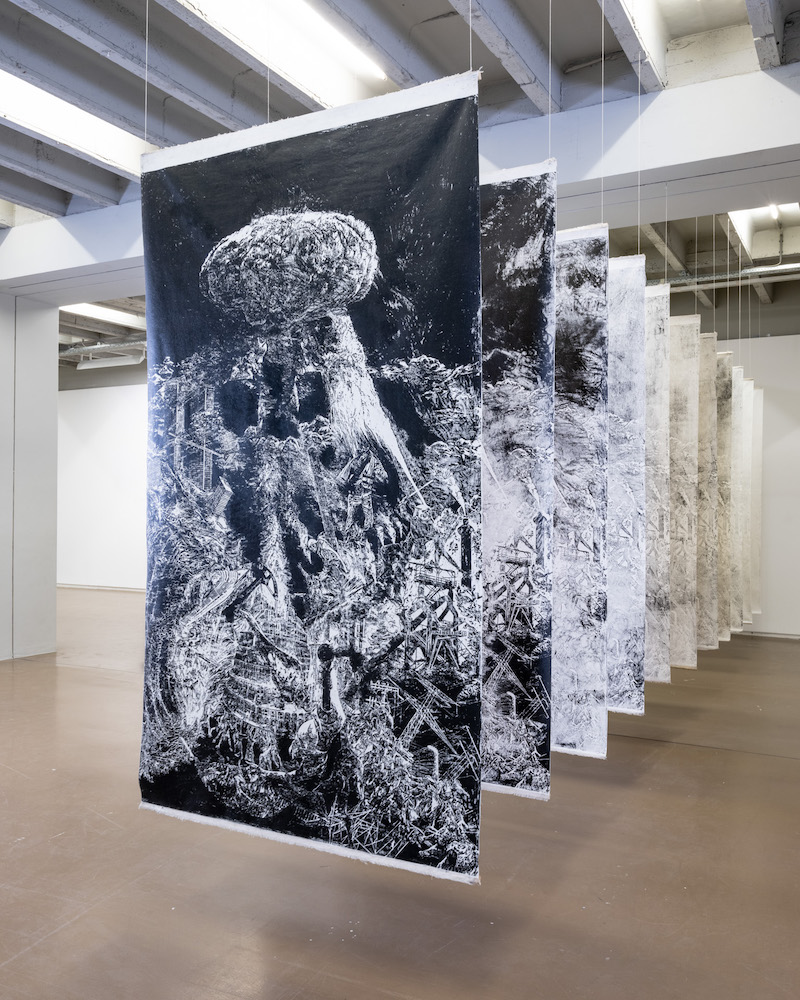 Camille Dufour - Vue d'exposition L'anticipation d'un futur, Espace Vanderborght, Bruxelles - Photo Pierre Toussaint & Vincent Everarts