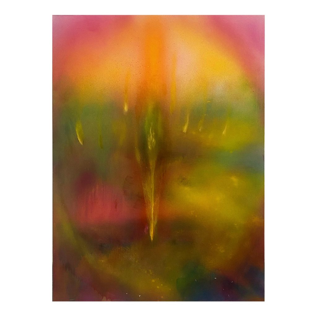 Mathias Bensimon, Vibration 1, 2023, peinture à l'huile sur toile, 200x140cm