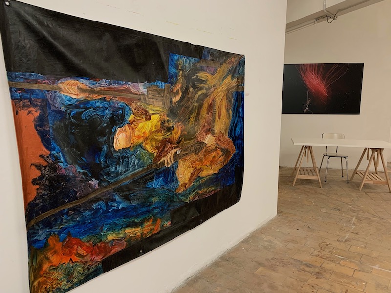 Exposition collective " La peinture abstraite est-elle militaire guerrière ?" - 2j, - L'atelier Rue Vanderstichelen 44, 1080 Bruxelles