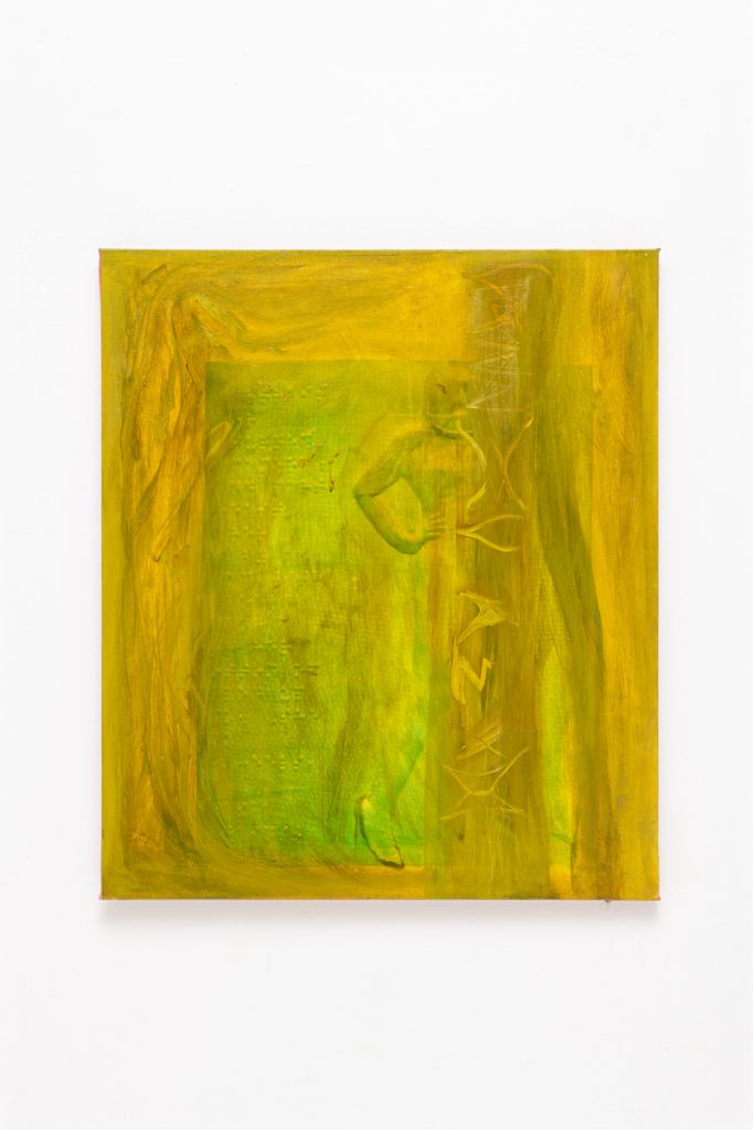 Sequoia Scavullo, Don't Look at Me, 2023, oil on canvas, 80 x 70 cm, uniqueSequoia Scavullo, Don't Look at Me, 2023, oil on canvas, 80 x 70 cm, unique