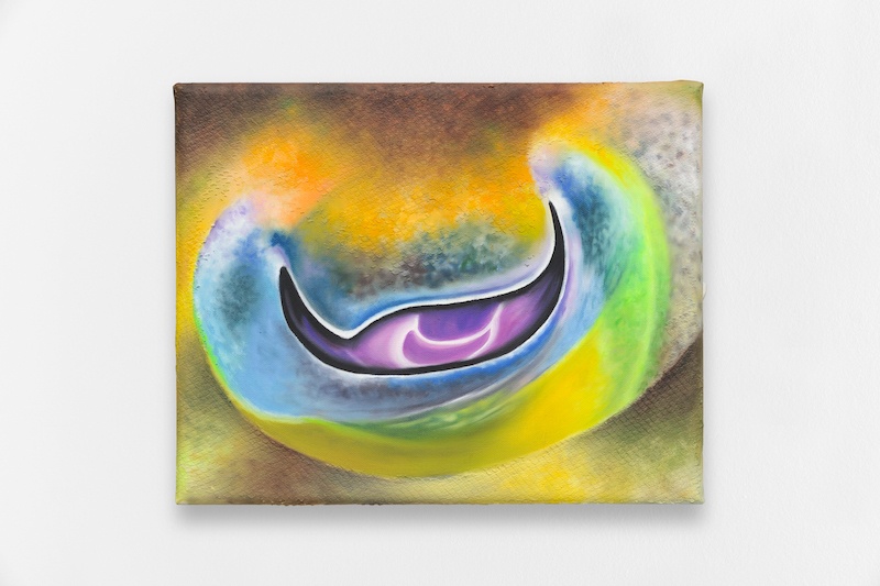 Ánima Correa, Espejito XVII: Bellyache, 2023, huile et pâte à modeler sur toile / oil and molding paste on canvas, 20 x 25 cm. Courtesy the artist. Photo © Aurélien Mole