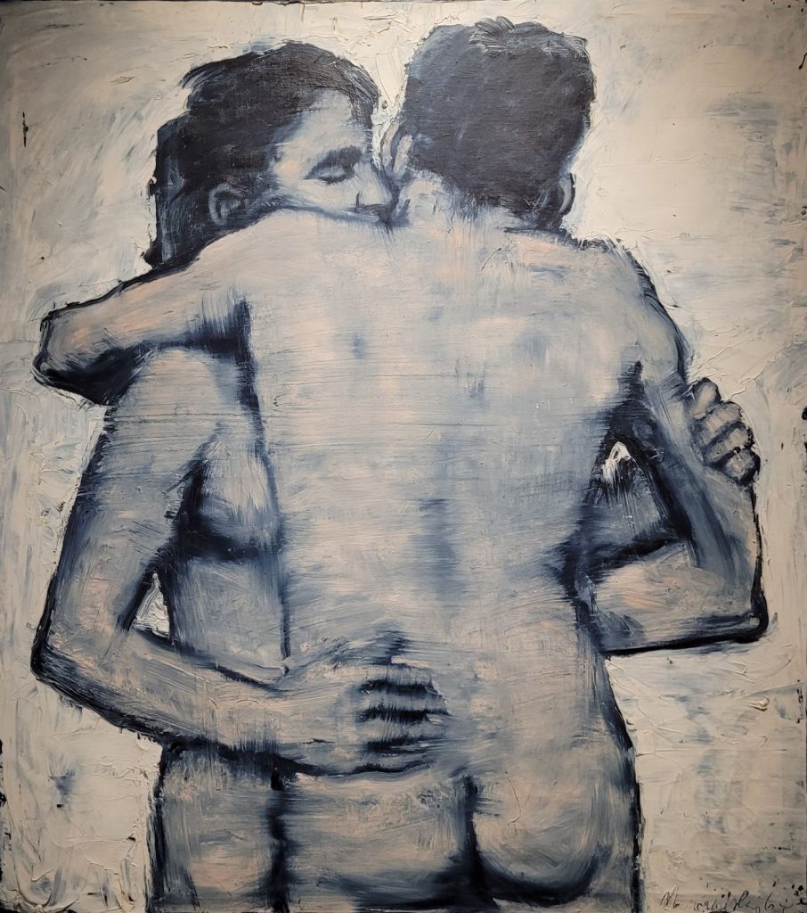Jiří Načeradský, Coureurs Chataway et Pirie, 134 x 120 cm, Huile sur toile, 1967, Collection Robert Runtak